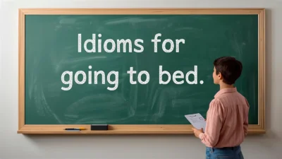 Idioms for going to bed